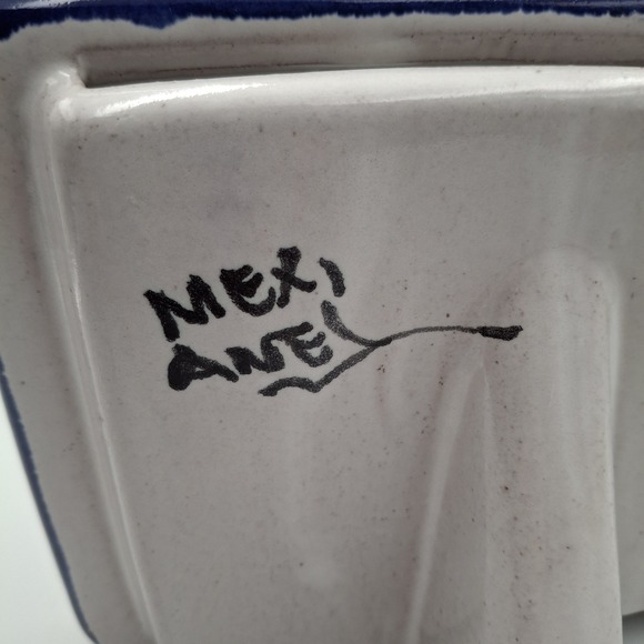 Mexican Talavera Hand-Painted Tabletop Picture Frame Floral Signed Mexi Anel - Picture 9 of 12